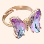 Anillo Mariposa Cristal Ajustable