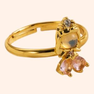 Anillo Oro Laminado Princesa Ajustable